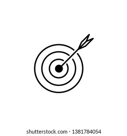target simple outline vector icon