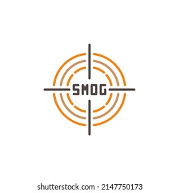 Objetivo con concepto de vector Smog icono moderno o elemento de diseño
