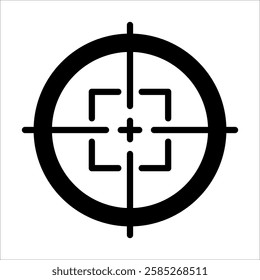 Target Sniper Icon Element For Design