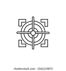 Target, sniper, objective. On white background.