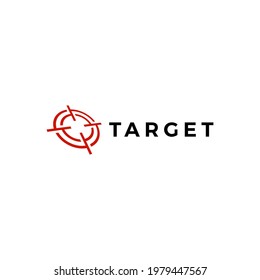 target sniper scope red logo vector icon illustration