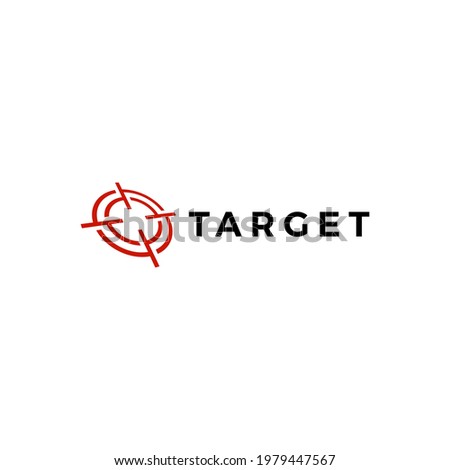 target sniper scope red logo vector icon illustration