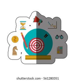 Target and social media icon set 