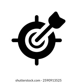 target solid icon. vector icon for your website, mobile, presentation, and logo design.