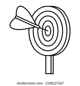 Target solution icon. Outline illustration of target solution vector icon for web design isolated on white background