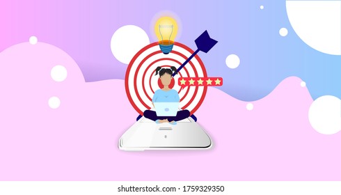 Target is a specialist in his field. The girl is engaged in promotion on the Internet