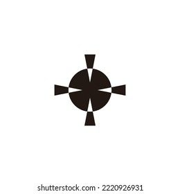 Target, spiked geometric symbol simple logo vector