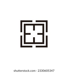 Target, squares geometric symbol simple logo vector