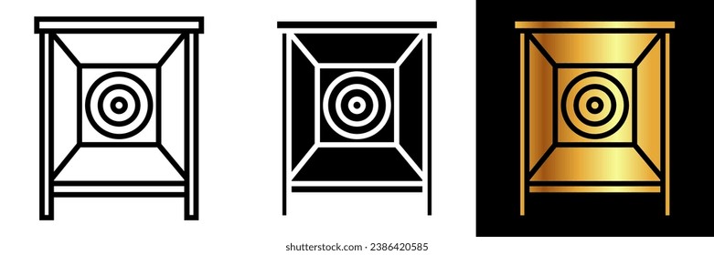The Target Stand icon embodies stability, accuracy, and focus, representing a fundamental component in shooting practice and training.