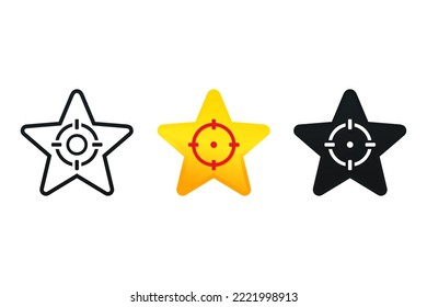 Target star icon. Illustration vector