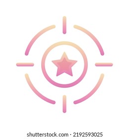 target star logo gradient design template icon element