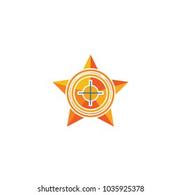 Target Star Logo Icon Design