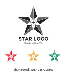 Target Star Logo Vector in elegant flat Style with White Background