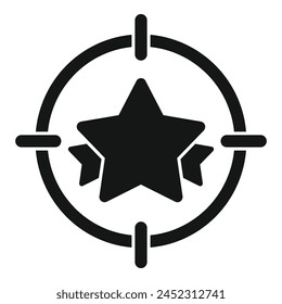 Target of star speaker icon simple vector. Motivational leader. Training leadership
