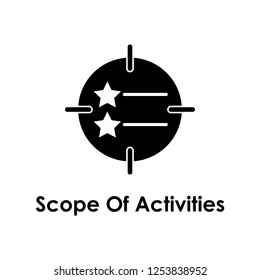 target, stars, scope of activities icon. One of business icons for websites, web design, mobile app