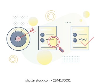 Target Strategy and Document Validation Process - Icon as EPS 10 File