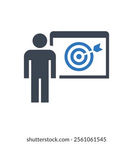 Target Strategy Icon On White Background