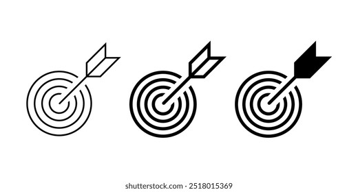 Traçado de destino e conjunto de ícones sólidos da Web. Sucesso de marketing, Visando a estratégia de sucesso empresarial, tiro com arco
precisão, planejamento de metas de liderança, direção do trabalho da equipe, desempenho da ocupação. Ilustração vetorial