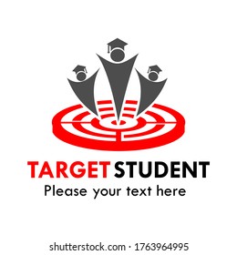 Target student logo template illustration. suitable for education, college, high college, website, etc