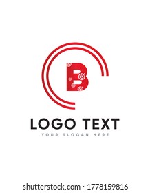 Plantilla de logotipo de tipo de letra de destino B, logotipo de vector para identidad empresarial y de empresa 