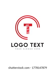 Target style letter type T logo template, Vector logo for business and company identity 