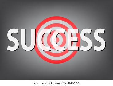 Target to success for finance and business concept,vector illustration