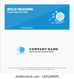 Target, Success, Goal, Focus SOlid Icon Website Banner and Business Logo Template