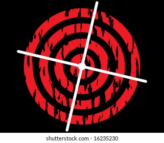 Target symbol. Grunge. Vector illustration.