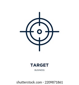 target symbol icon from business collection. Thin linear target symbol, business, target outline icon isolated on white background. Line vector target symbol sign, symbol for web and mobile