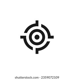 Target symbol icon vector design.