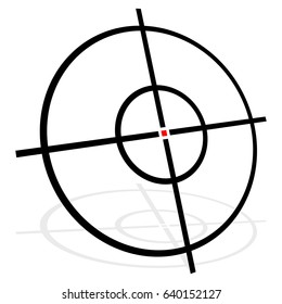 Target symbol isolated on white. Accuracy, target, aiming concept icon.