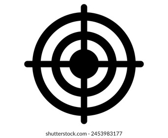 Target symbol silhouette vector art