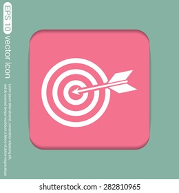 target symbol. sporty character. hit the target