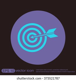 target symbol. sporty character. hit the target