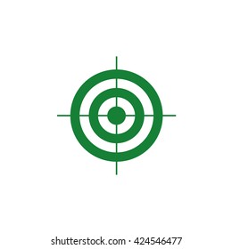 Target symbol. Vector icon green