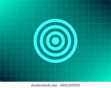 Target symbol. Vector illustration on a blue background. Eps 10