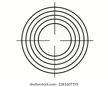 Zielsymbol, Vektorzeichen einzeln für Grafik und Webdesign. Bildvorlage für Zielsymbole.