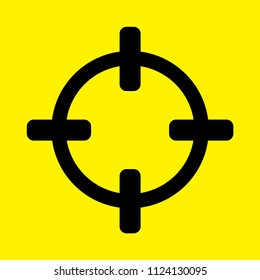 Target symbol with yellow background
