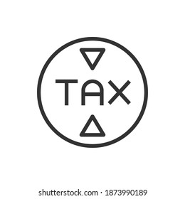 Ilustración del vector de iconos de impuestos de destino