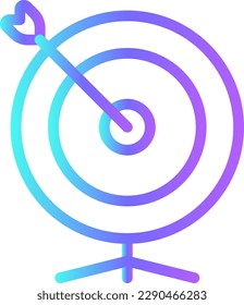 Target Teamwork and Management icon with blue duotone style. success, goal, strategy, concept, idea, solution, dartboard. Vector illustration