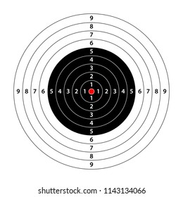 Target Template Shooting Scores Bullseye Symbol Stock Vector (Royalty ...