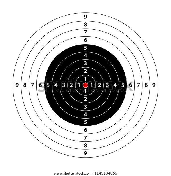 Target Template Shooting Scores Bullseye Symbol Stock Vector (Royalty ...