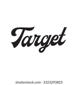 Design-Illustration für Zieltext-Buchstaben-Logos