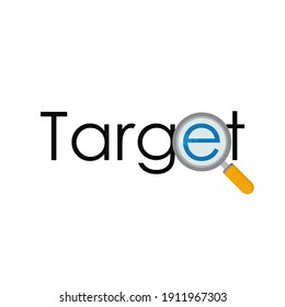 Target text logo vector graphics