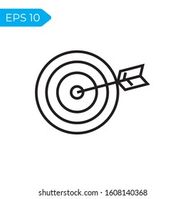 Target thin line icon design for business and advertising 