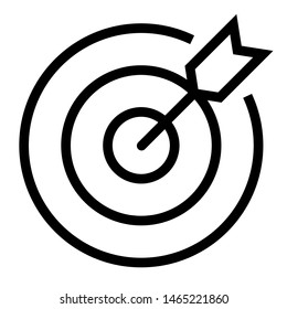 target thin line vector icon