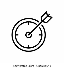 Target, time, business icon. Simple line, outline vector of icons for ui and ux, website or mobile application
