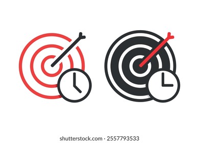 Target time icon. Illustration vector