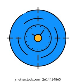 target of time management line icon vector. target of time management sign. isolated symbol illustration