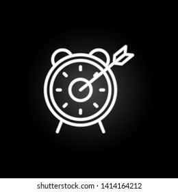 target time neon icon. Elements of time set. Simple icon for websites, web design, mobile app, info graphics